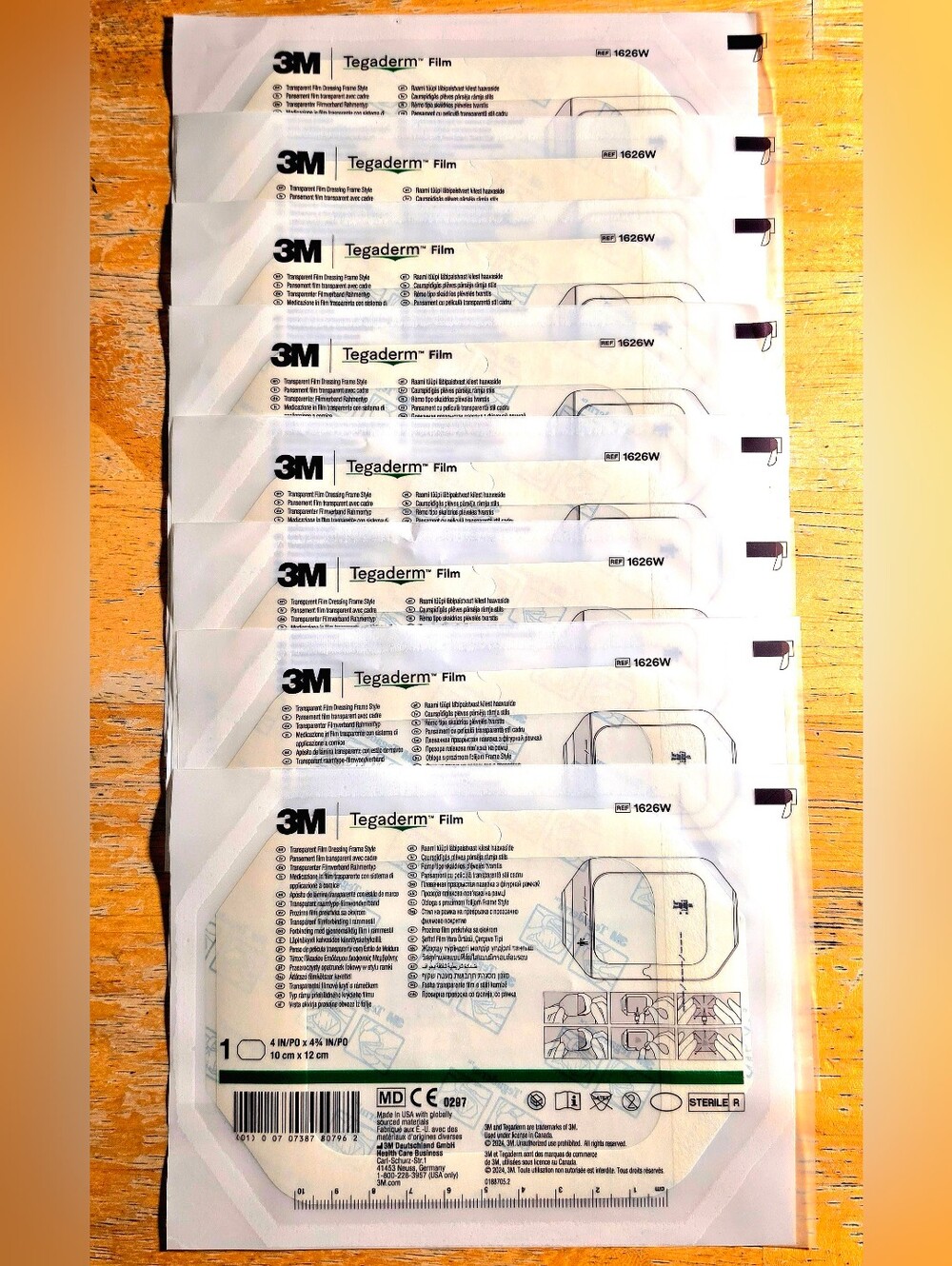 NEW & SEALED Lot of 8 4"x4¾" 3M Tegaderm Film Exp 10-15-2028